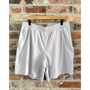 Alo Men’s Gray Active Shorts Lined, XXL
